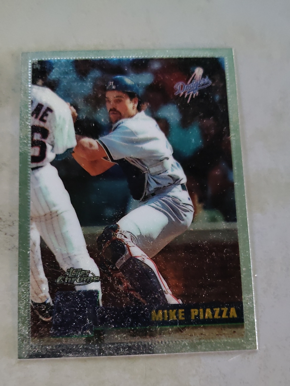 Mike Piazza 1996 Topps Chrome #93 Los Angeles Dodgers Baseball Card